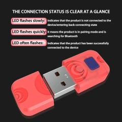 USB Wireless Controller Adapter Gamepad Receiver Support Joystick Converter Compatible with for Switch/PS5/PS4/xBox
