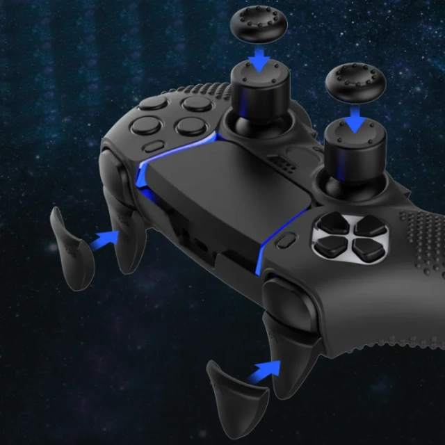 Soft Silicone Case Protective Skin Button Analog Set for PS5 Elite Wireless DualSense Edge Controller Covers