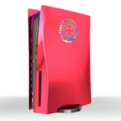 Replacement Panel Hard Case with RGB Atmosphere Light for Sony PS5 Game Console Faceplate
