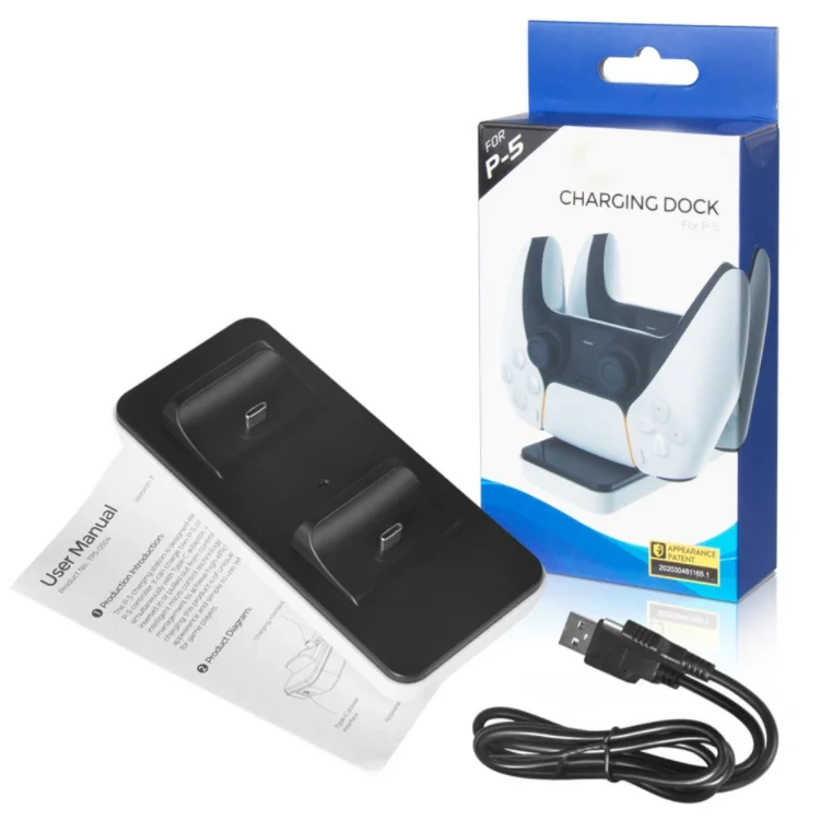 USB Charging Cable Charger Station Dock For PS5 Wireless Controller  Dual Charging Station Dock