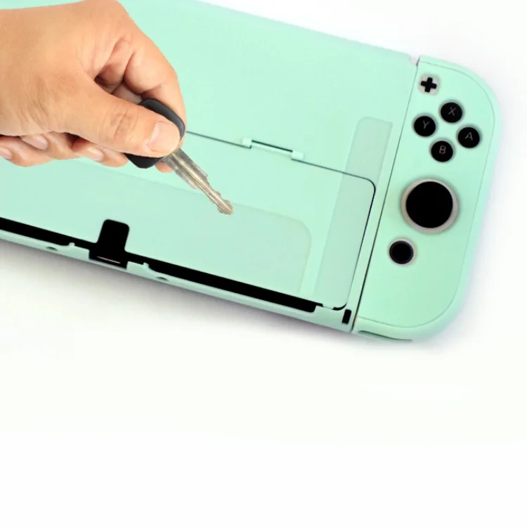 Protective Case with Kickstand Solid Color Cover PC Hard Case For Nintendo Switch OLED Case Skin Cover