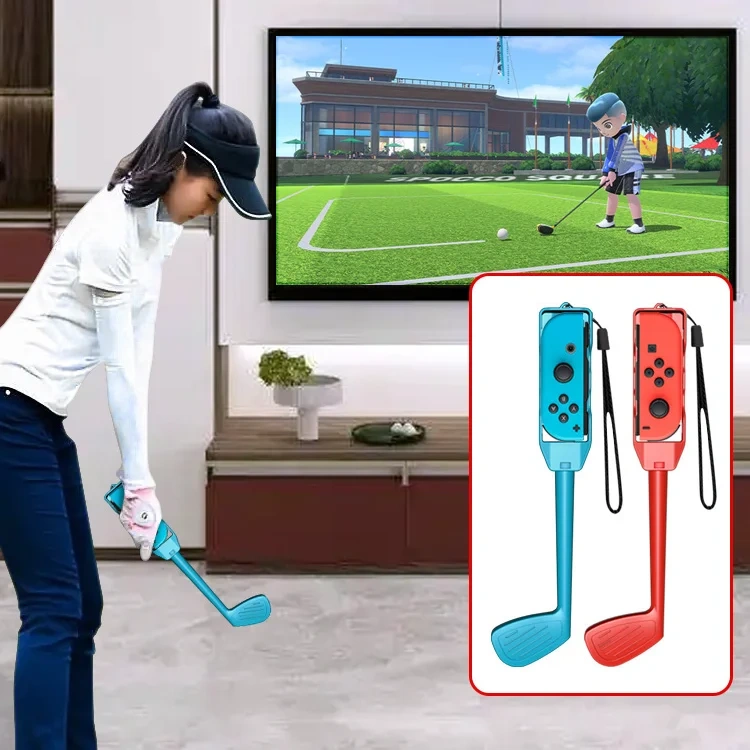 10 in 1 Sports Tennis Racket Golf Clubs Sword Grip for Nintendo Switch Games Accessories Bundle Leg Strap Set