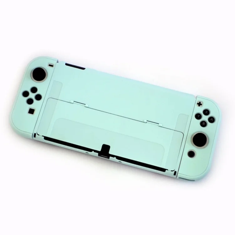 Protective Case with Kickstand Solid Color Cover PC Hard Case For Nintendo Switch OLED Case Skin Cover