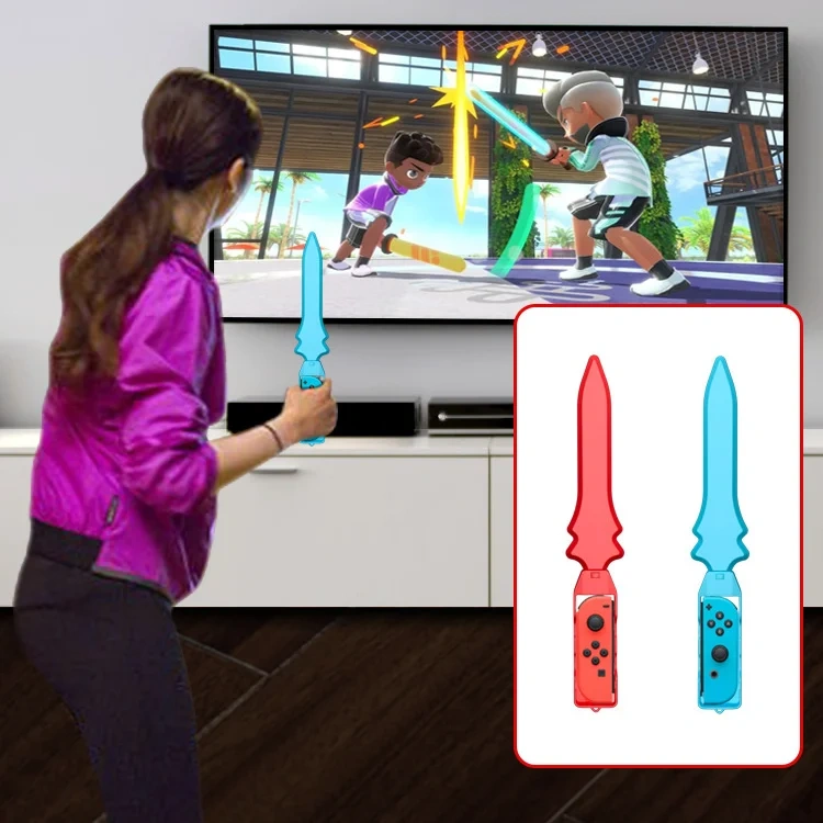 10 in 1 Sports Tennis Racket Golf Clubs Sword Grip for Nintendo Switch Games Accessories Bundle Leg Strap Set