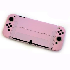 Protective Case with Kickstand Solid Color Cover PC Hard Case For Nintendo Switch OLED Case Skin Cover