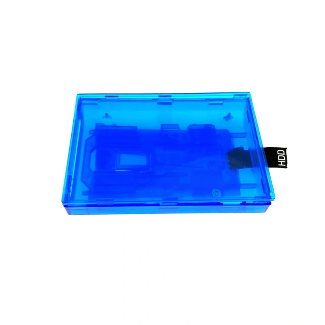 Clear Blue/Red Hard Drive Enclosure Replacement Case Shell For Xbox 360 Slim Console Hard Drive HDD Case
