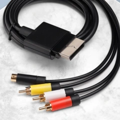 Composite S-AV Audio Video RCA Cable for XBOX 360 S Slim AV Audio Video Cable