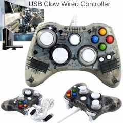 4 Colors Afterglow USB Wired Controller for xbox 360/Xbox360 LED Light Controller Gamepad Glow in Dark
