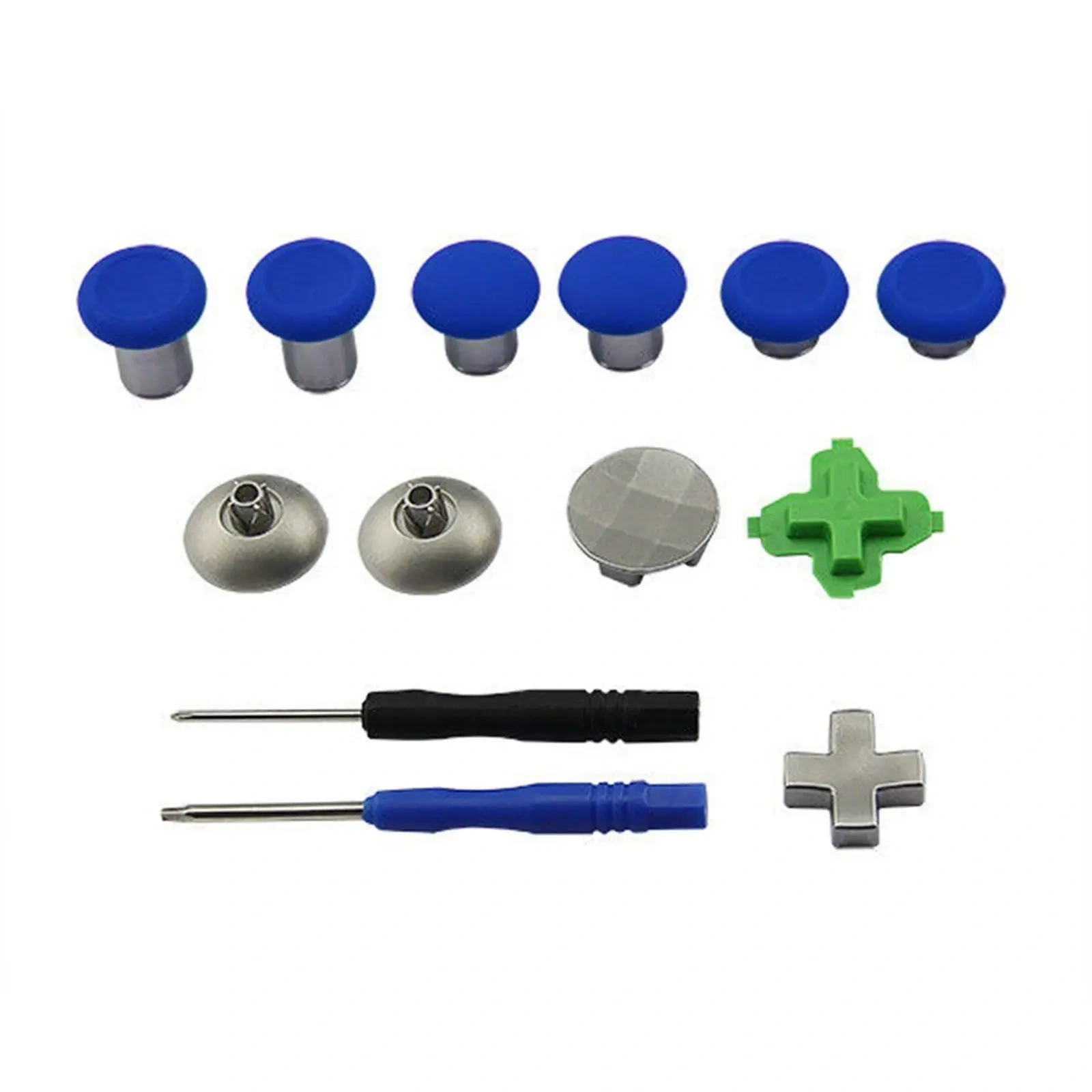 Repair Parts Joystick Buttons 11Pcs for XBox One Elite/PS4 Controller Magnetic Thumbsticks Buttons D-pad + Tool