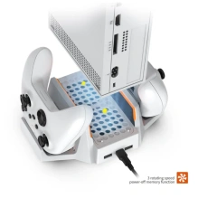 Cooling Fan Base Dual Battery Controller Charger Dock for Xbox Series S Console Vertical Stand Built-in Cooler Cooling System