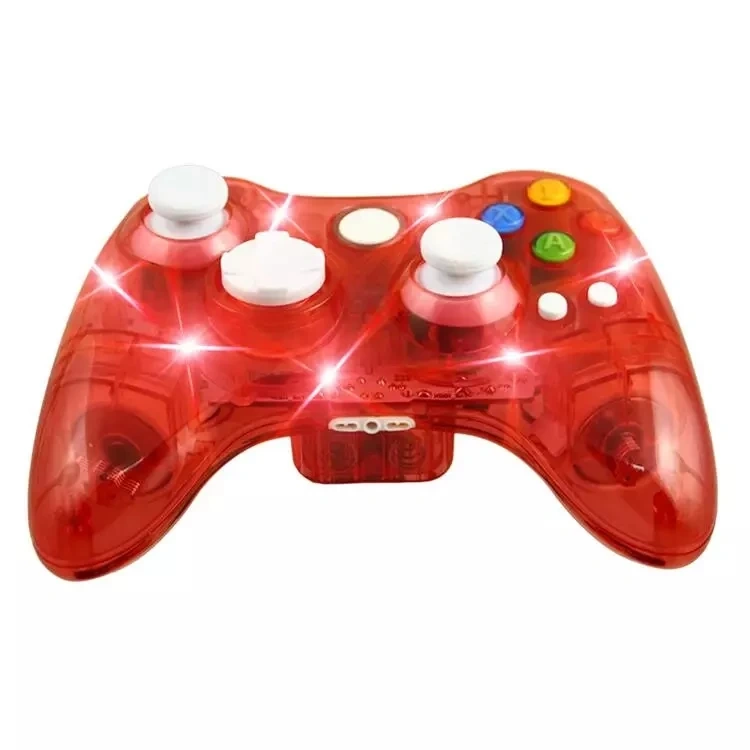 Clear Colour Wireless Controller for Xbox 360 Brand New USB Controller Gaming with Led for Xbox 360/PC
