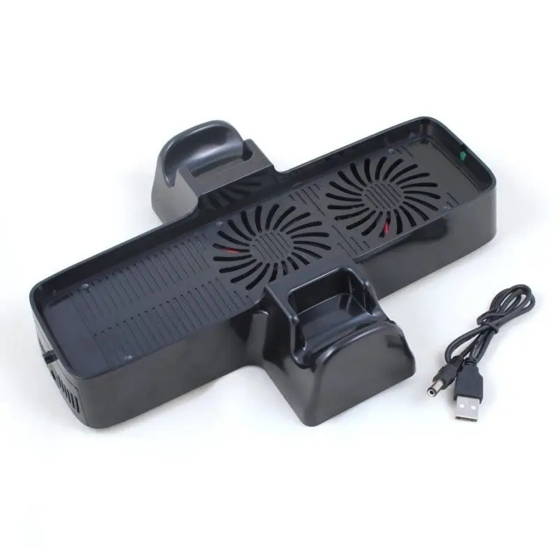 Stand for Xbox 360/Slim vertical dual cool console & controller storage cooling fan stand
