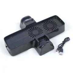 Stand for Xbox 360/Slim vertical dual cool console & controller storage cooling fan stand