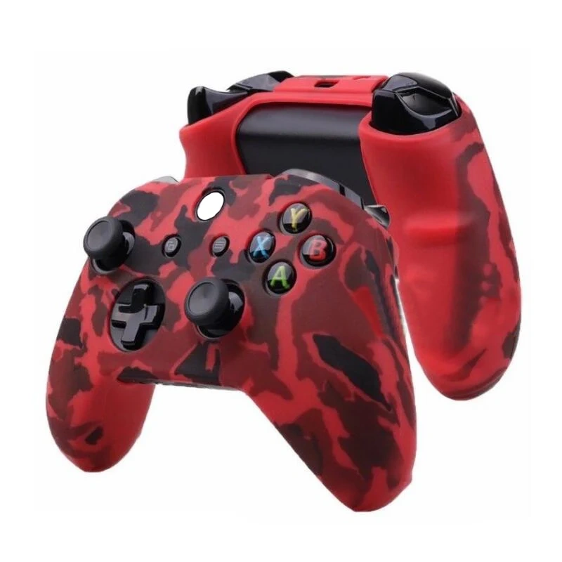 Camo Silicone Rubber Case Cover Protect Grips For Xbox one S X Controller Case