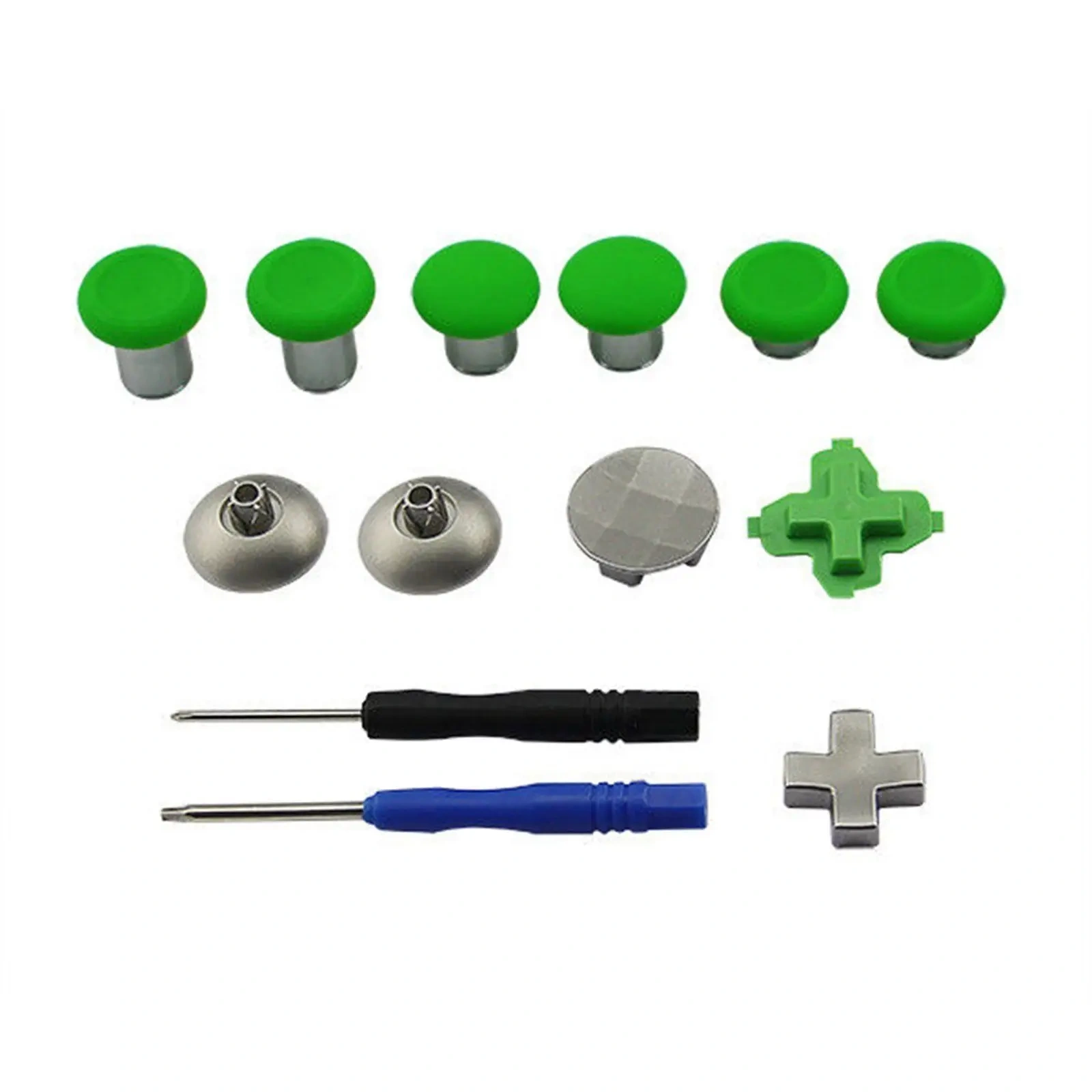 Repair Parts Joystick Buttons 11Pcs for XBox One Elite/PS4 Controller Magnetic Thumbsticks Buttons D-pad + Tool