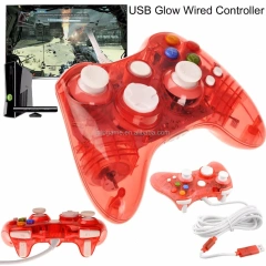 4 Colors Afterglow USB Wired Controller for xbox 360/Xbox360 LED Light Controller Gamepad Glow in Dark
