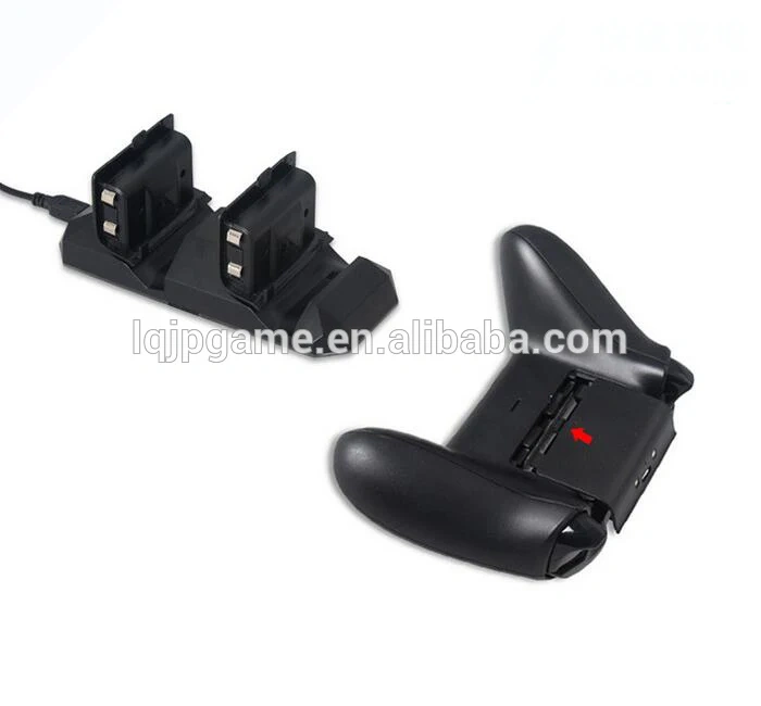 Dual Charging Dock Charger Station w/2 x1200mAh Rechargeable Battery for Xbox One/X Controller