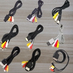 TV AV Cable For N64/XBOX Wire Power Charger Cable For WII U Games Console For sega genesis Audio Video Cables