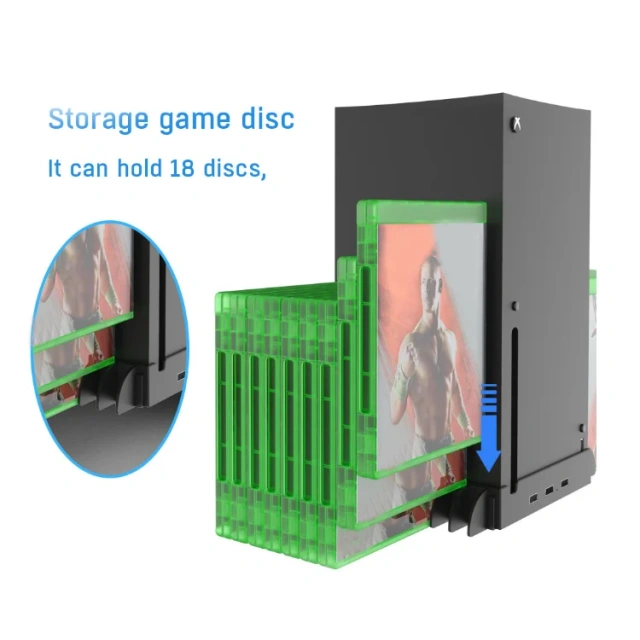 Vertical Stand For Xbox Series X Cooling Accessories for Xbox Series X Game Slots stand with USB Hub