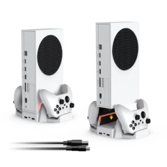 Cooling Fan Base Dual Battery Controller Charger Dock for Xbox Series S Console Vertical Stand Built-in Cooler Cooling System