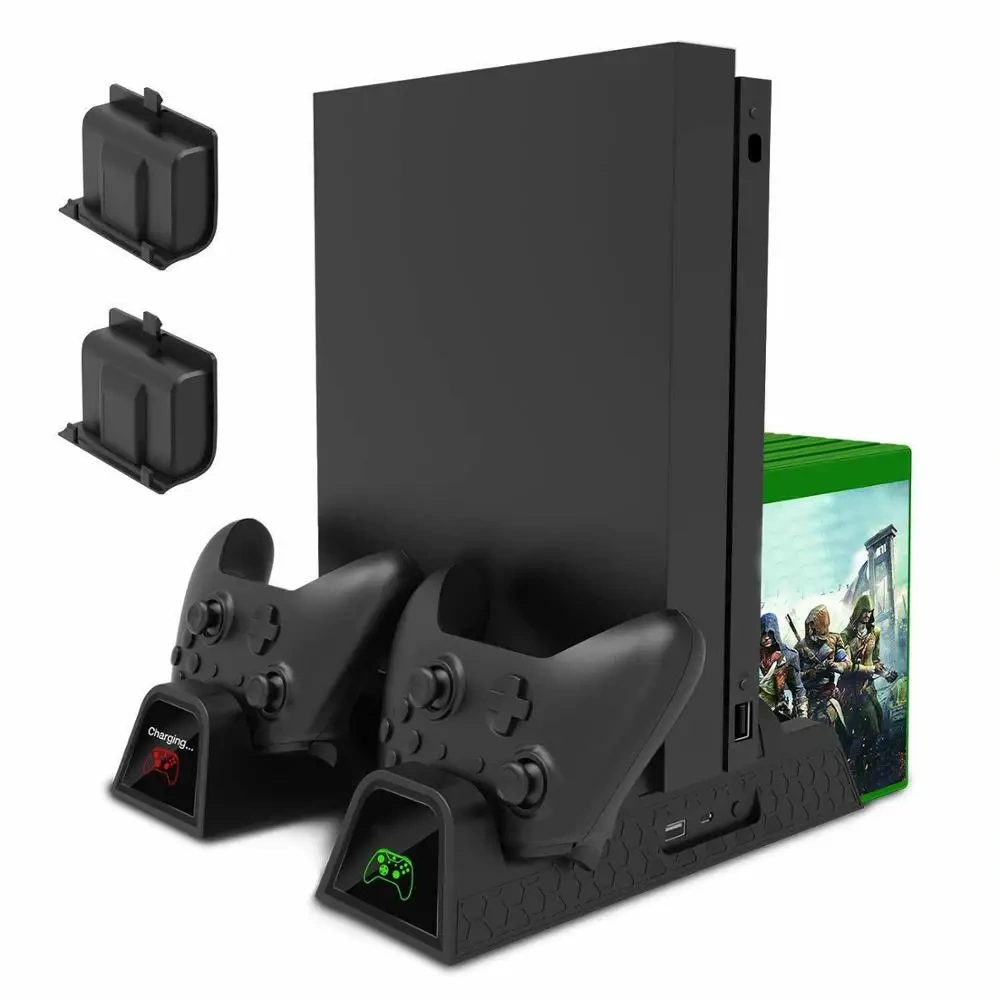 For XBOX One Battery Charging Dock Vertical Stand Cooling Fan Controller Charger for XBOX One/S/X Console Controller