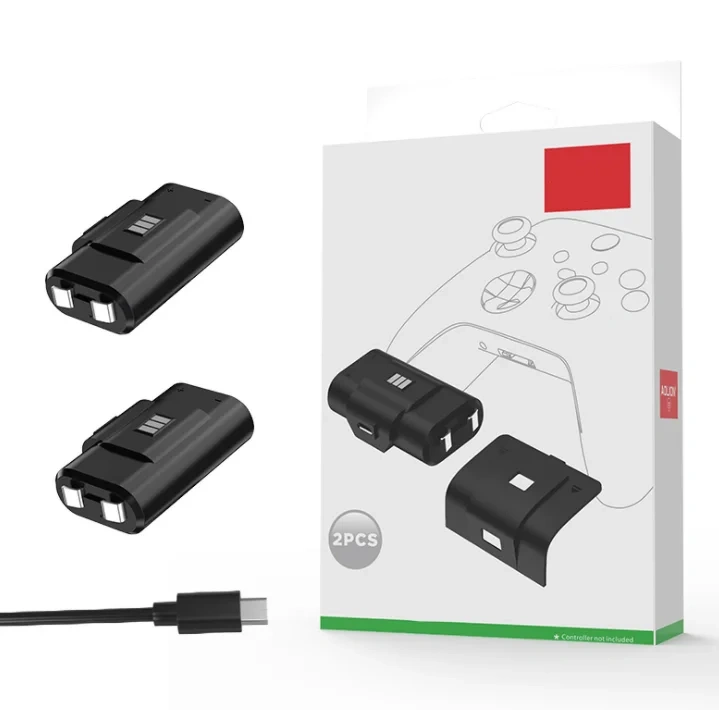 Rechargeable Battery Kit Charging Cable For XBOX Series X S Controller Replacement 2 Batteries Pack Kit Accessories