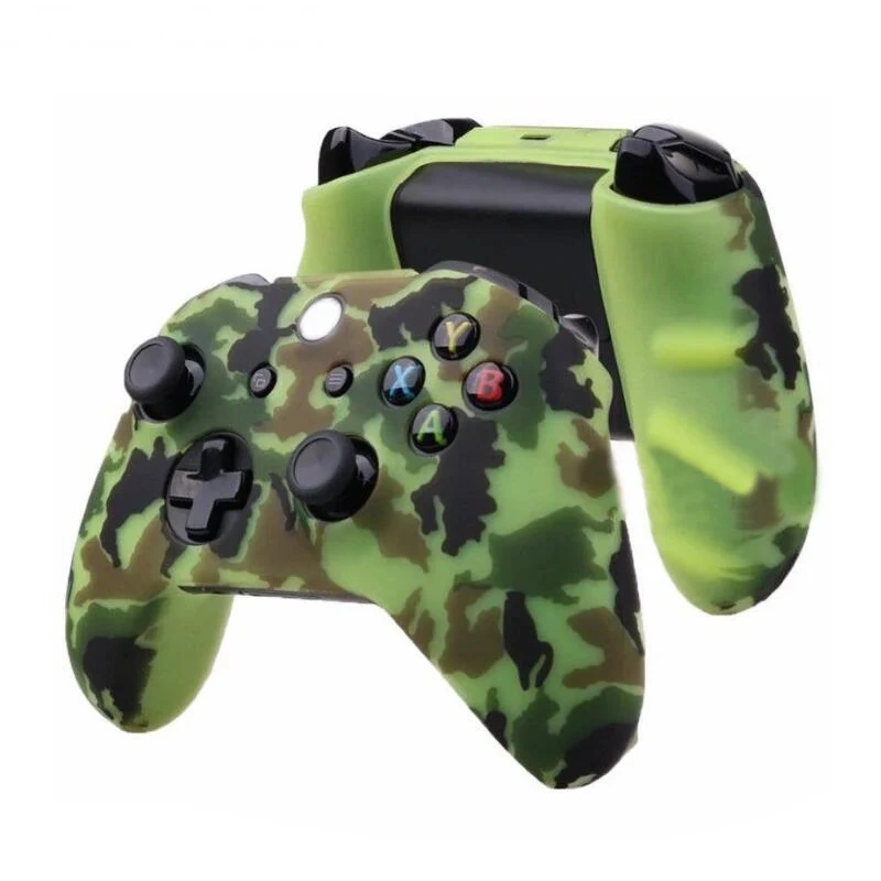 Camo Silicone Rubber Case Cover Protect Grips For Xbox one S X Controller Case