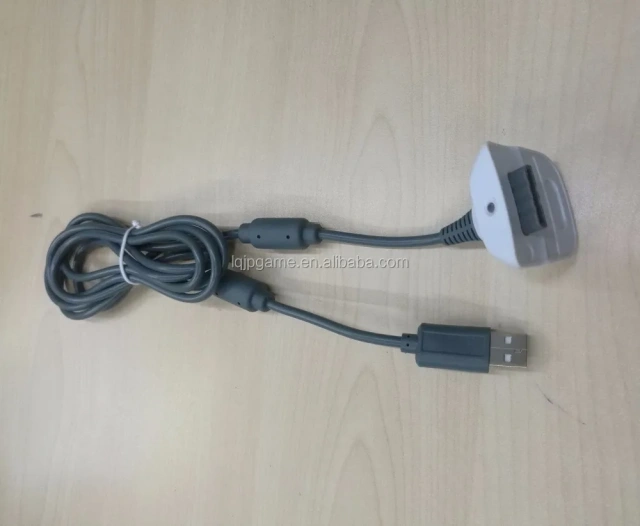1.8m USB Play Charger Charging Cable For Xbox 360 Controller Black White 6ft