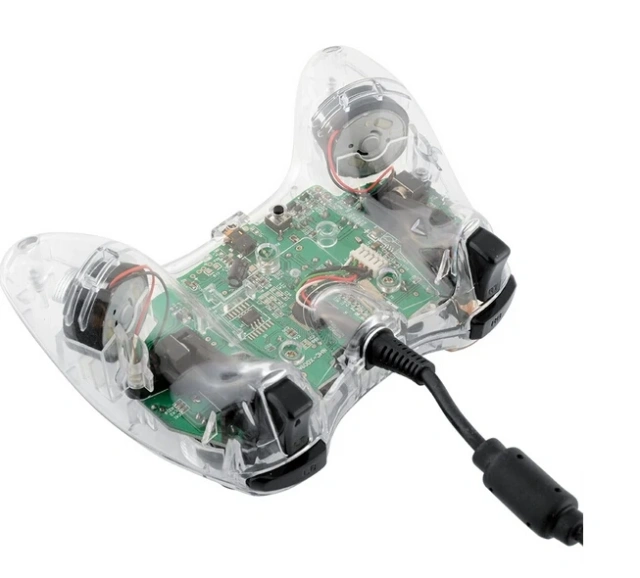 USB Wired Green LED Transparent Controller For XBOX 360