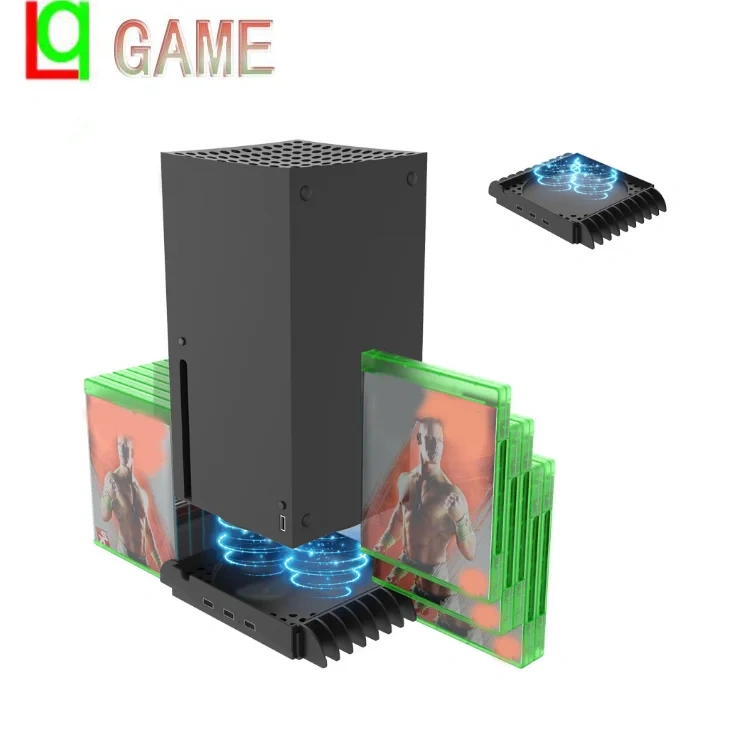 Vertical Stand For Xbox Series X Cooling Accessories for Xbox Series X Game Slots stand with USB Hub