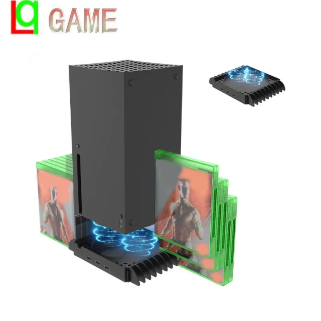 Vertical Stand For Xbox Series X Cooling Accessories for Xbox Series X Game Slots stand with USB Hub
