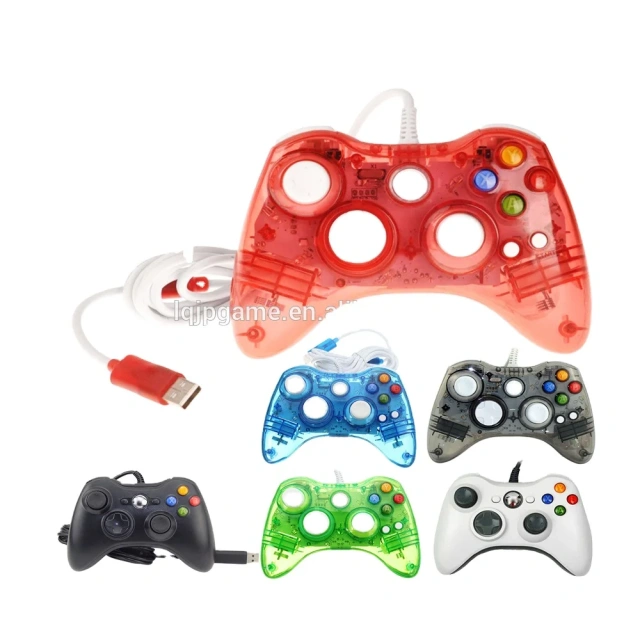 4 Colors Afterglow USB Wired Controller for xbox 360/Xbox360 LED Light Controller Gamepad Glow in Dark