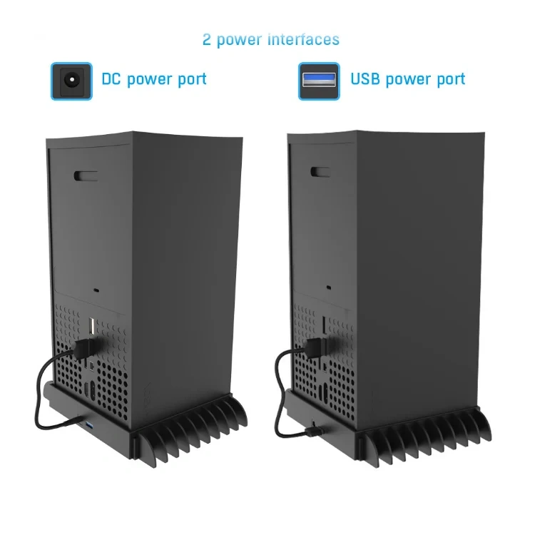 Vertical Stand For Xbox Series X Cooling Accessories for Xbox Series X Game Slots stand with USB Hub