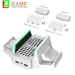Cooling Fan Base Dual Battery Controller Charger Dock for Xbox Series S Console Vertical Stand Built-in Cooler Cooling System