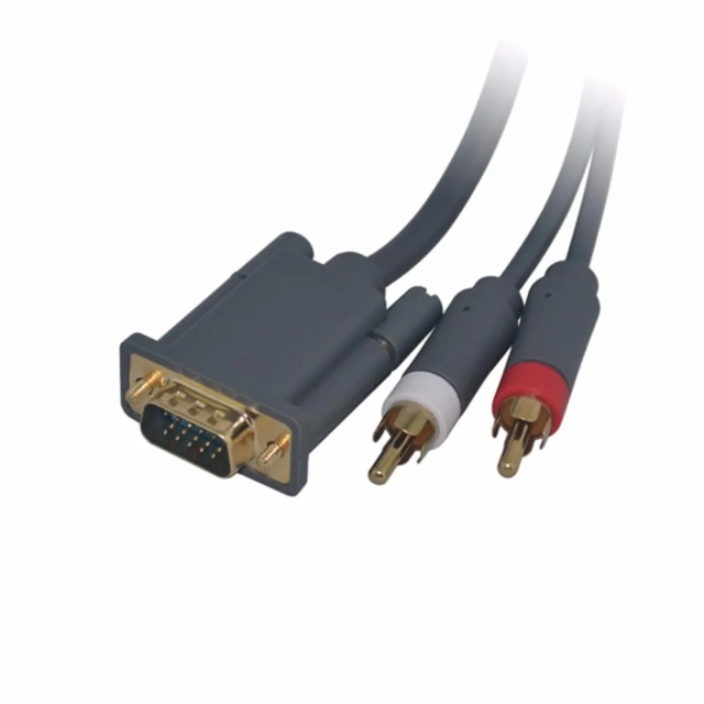 VGA Cable For Xbox 360 1.8M HD AV Connector Audio Video Cable 2RCA Converter Cable For Xbox 360
