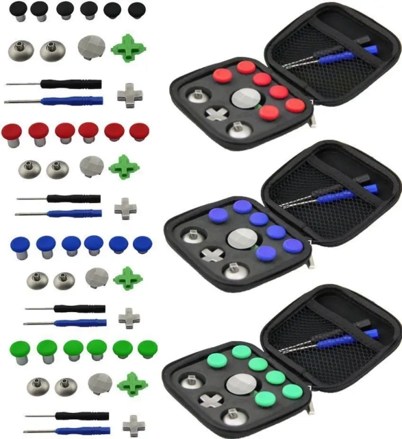 Repair Parts Joystick Buttons 11Pcs for XBox One Elite/PS4 Controller Magnetic Thumbsticks Buttons D-pad + Tool
