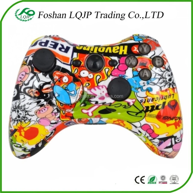 Custom for Xbox 360 Hydro Dipped Sticker Bomb StickerBomb Controller Shell Mod Kit + Parts for xbox 360