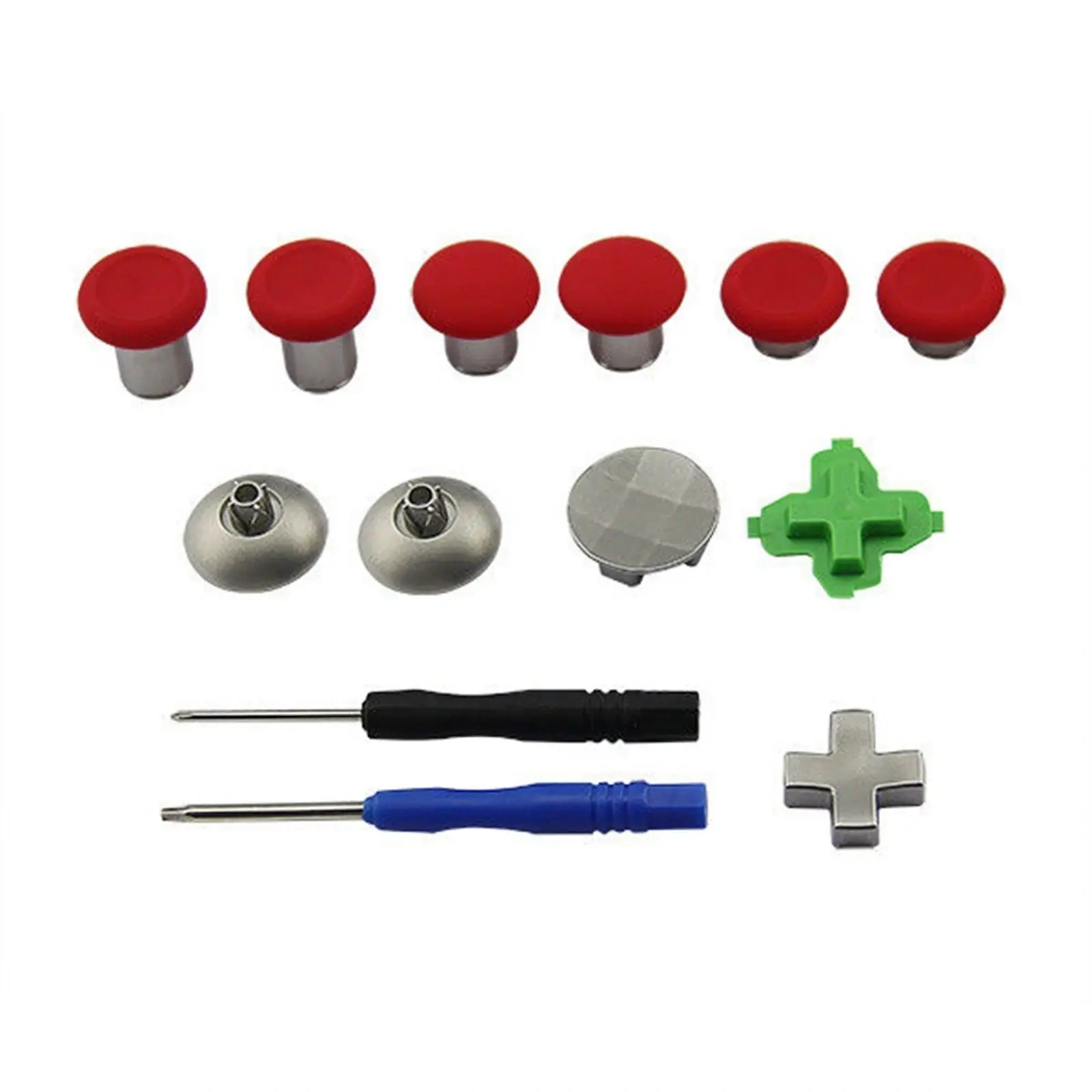 Repair Parts Joystick Buttons 11Pcs for XBox One Elite/PS4 Controller Magnetic Thumbsticks Buttons D-pad + Tool
