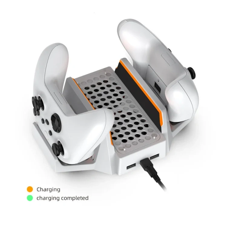 Cooling Fan Base Dual Battery Controller Charger Dock for Xbox Series S Console Vertical Stand Built-in Cooler Cooling System