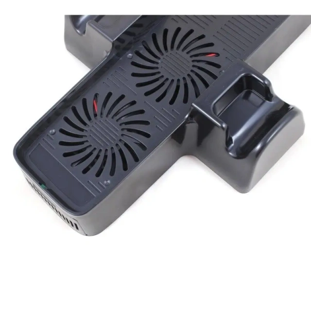 Stand for Xbox 360/Slim vertical dual cool console & controller storage cooling fan stand