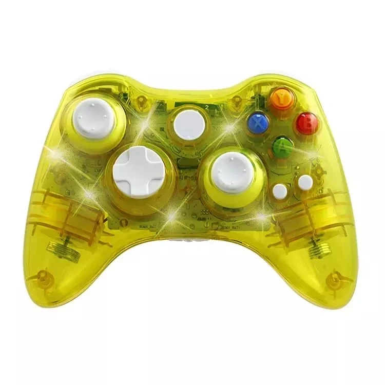 Clear Colour Wireless Controller for Xbox 360 Brand New USB Controller Gaming with Led for Xbox 360/PC