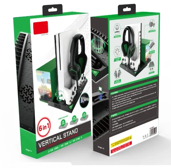 Multifunctional Charger For XBOX ONE X / S Console Cooling Fan Vertical Stand Dock