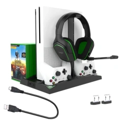 Multifunctional Charger For XBOX ONE X / S Console Cooling Fan Vertical Stand Dock