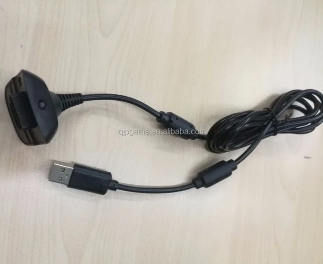 1.8m USB Play Charger Charging Cable For Xbox 360 Controller Black White 6ft