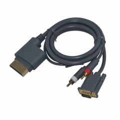 VGA Cable For Xbox 360 1.8M HD AV Connector Audio Video Cable 2RCA Converter Cable For Xbox 360