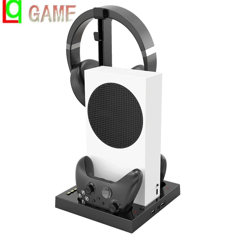 Double charger stand For Xbox SERIES S game console Controller cooling base Charging Dock for Xbox S headphone stand bracket