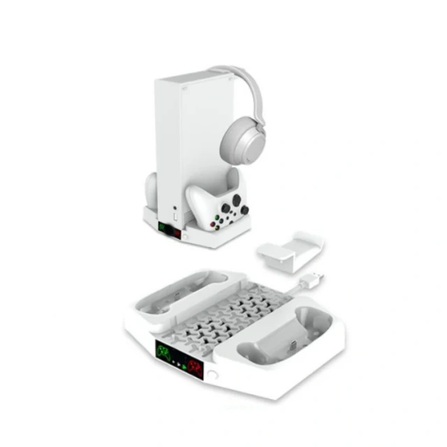 With Headset Hook Charger Cooling Fan Stand For Xbox Series Console Cooling Fan Game Controller Charging Dock Station