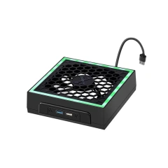 Top-mounted For Xbox Series X Cooling Fan Cooler With LED Strip Lights With 2 USB Ports Game Console Cooling Fan