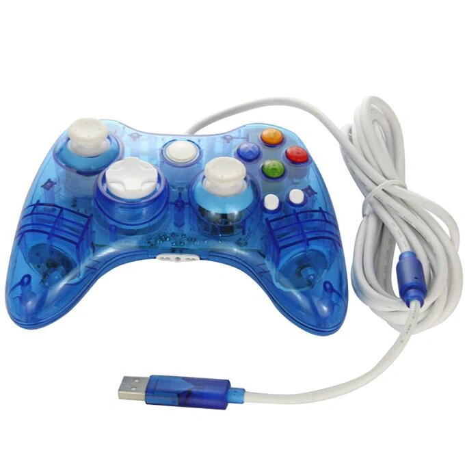Game Led Clear Wired Controller For Xbox 360 Games USB Wired Controller