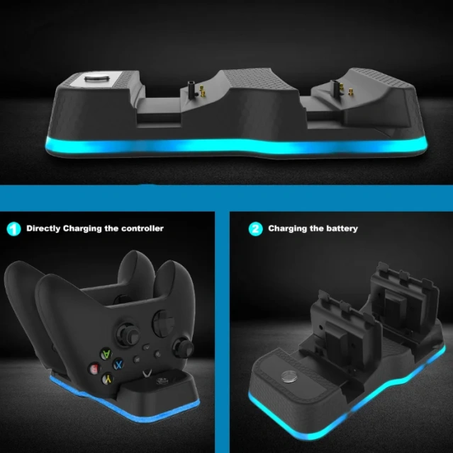 New charging dock for Xbox Series X wireless controller charger stand battery pack fast charging station